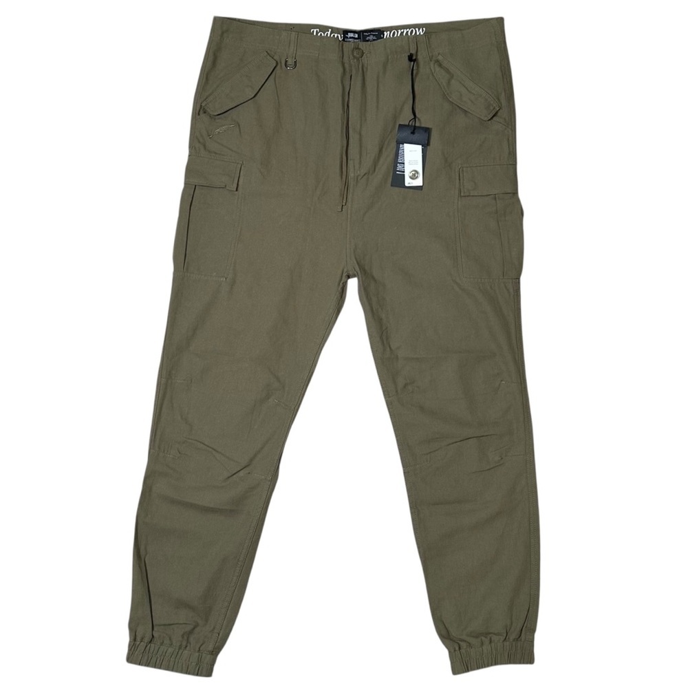 Publish Men’s Size 42 Waist Olive Green Utility Cargo Jogger Pant - Picture 2 of 9